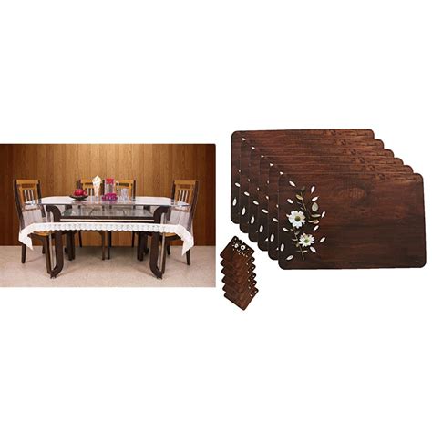 Buy Kuber Industries PVC 6 Seater Transparent Dining Table Cover ...