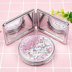 MEPOINT Compact Glass Makeup Mirror Mini Portable Double-Sided ...