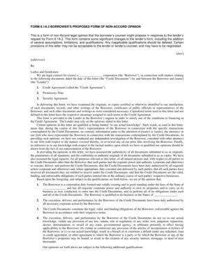 Fillable Online FORM 8.1A.3 BORROWER'S PROPOSED FORM OF NON ... Fax ...