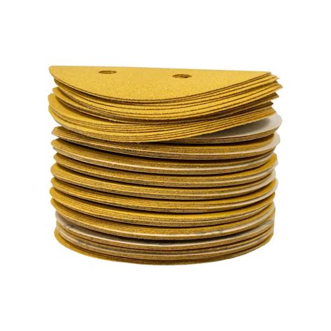 5-Hole Hook and Loop Medium 100-Grit Disc Sandpaper 5-in W x 5-in L 100 ...