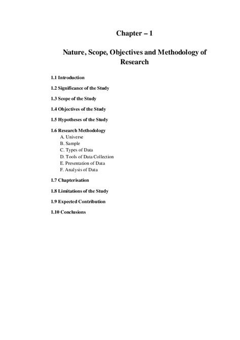 Image result for Research Chapter 1 Format Objectives