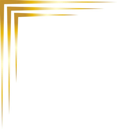 gold line corner, border, frame decoration 15079228 PNG