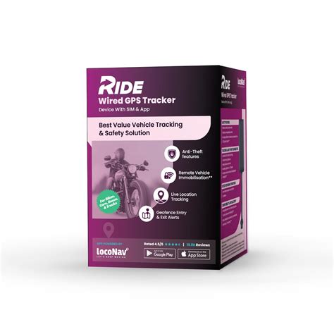 LocoNav Ride with Remote Engine Lock - Wired GPS Tracker for Bike and ...
