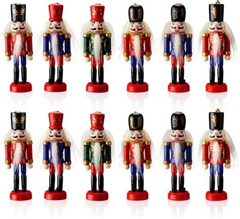Amazon.com: 48 Pcs Christmas Nutcrackers Decorations Wooden Nutcracker ...
