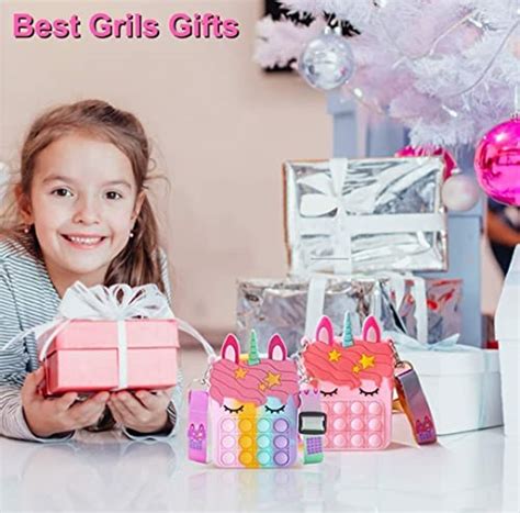 Buy CAPSY Pop it Unicorn Bags for Girls Fidget Toys, Pop It Sling Bags ...
