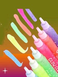 Glow in the Dark Glitter Water Glue 6 Shade X 10Ml Each – Fast-Drying ...