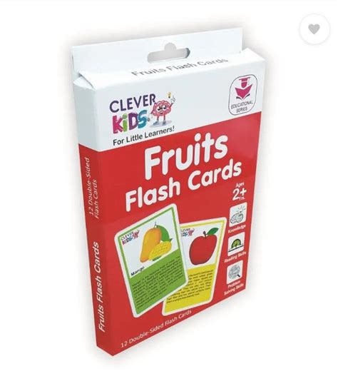 1 Fruits Flash Cards Set will be shipped - EKT3630 – Extrokids