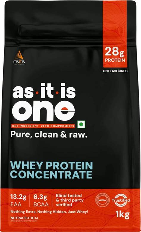 AS-IT-IS Nutrition ONE Whey Protein Concentrate, Pure, Clean & Raw, 28g ...