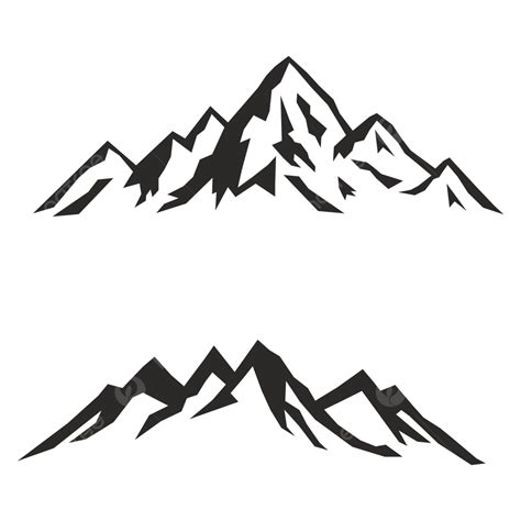 Mountain Silhouette PNG Clipart Image