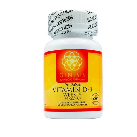 Vitamin D-3 15000 IU (Weekly D) – Genesis Botanical Formulas