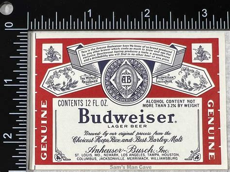 Budweiser Lager Label