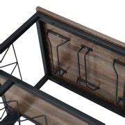 Buy Freestanding Wine Bar Cabinet Console Table Buffet Table with 21 ...