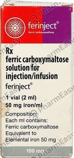 Buy Ferinject 50 MG Solution For Injection (2) Online at Flat 15% OFF ...