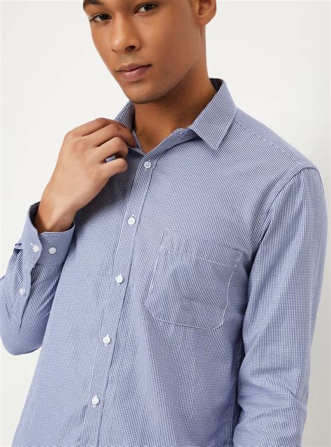 Buy Men Houndstooth Slim Fit Shirt Online at just Rs. 699.0 ...