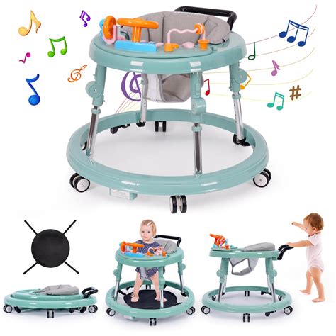 Music and Lights Baby Walker Foldable with 9 Adjustable Heights, Baby ...