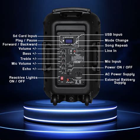 Persang Octane-9 (8) Singing Trolley Speaker with 2 UHF Mics – PERSANG ...