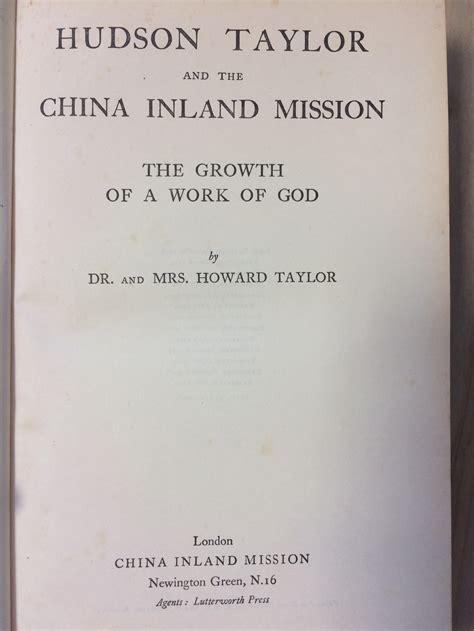 Hudson Taylor and the China inland mission – ChezCarpus.com