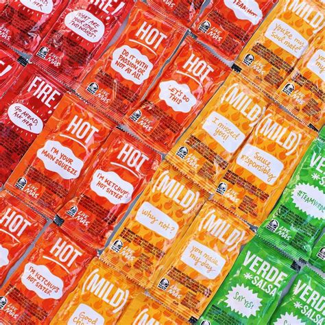 Taco Bell Sauce Packets Organization