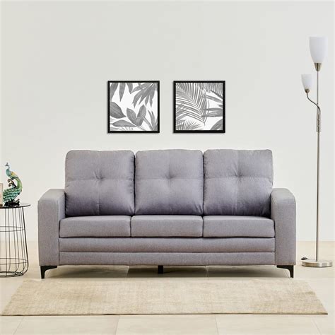 Home Centre Allen Fabric 3-Seater Sofa - Grey : Amazon.in: Home & Kitchen