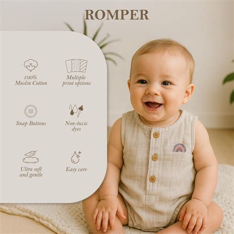 Organic Muslin Baby Romper