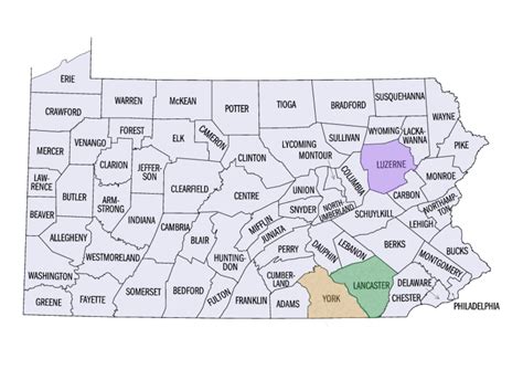 Map Of Lancaster County Pa And Surrounding Area System Maps Red Rose