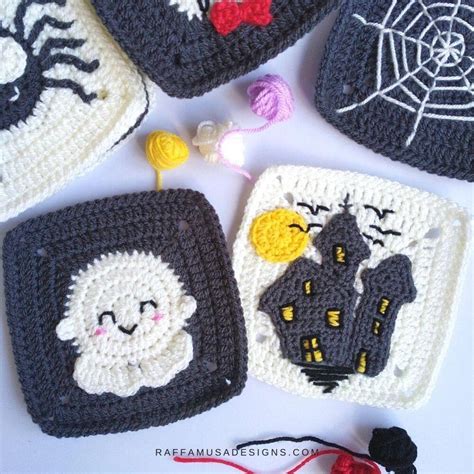 halloween granny square crochet patterns