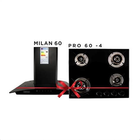 Carysil Pro 60 CM 4 Burner Built-in Kitchen Hob and Milan 60 CM Chimne ...