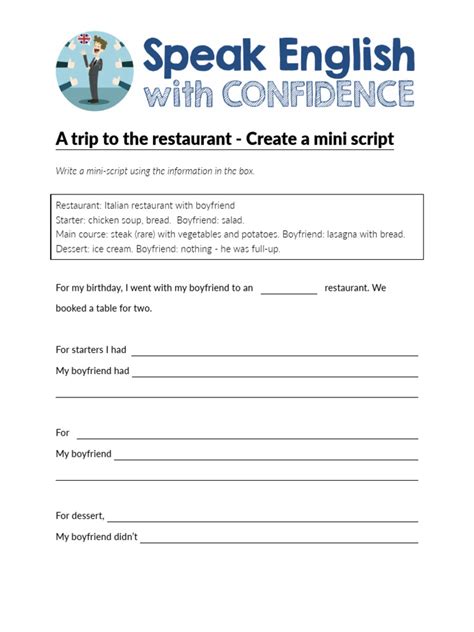 Image result for Restaurant Script