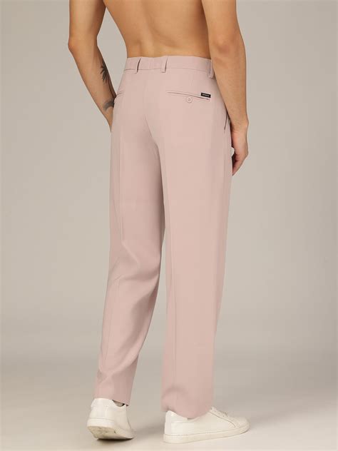Light Pink: Korean Baggy Fit Double Pleated Casual Trouser – Dennison ...