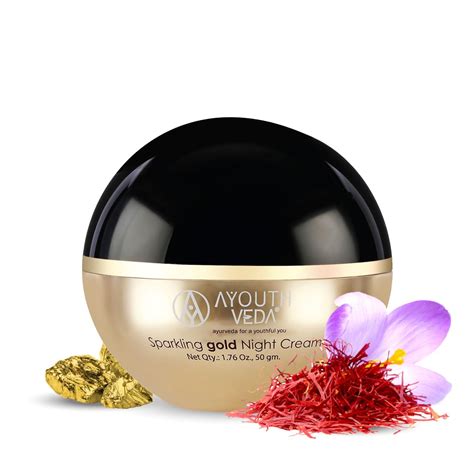 Ayouthveda Sparkling 24K Nano Elemental Gold Night Cream| Enriched with ...