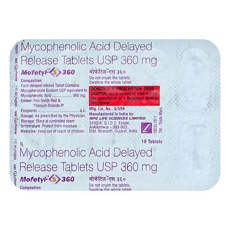 MOFETYL S 360MG TABLET | Uses, Side Effects, Price | Apollo Pharmacy