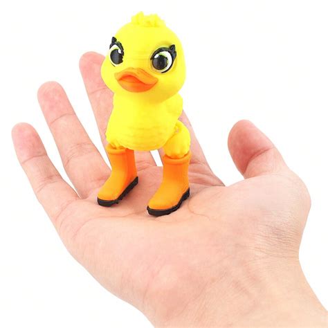 Funny 3D Printed Articulated Duck Toy, Flexible Joints, Stress Relief ...