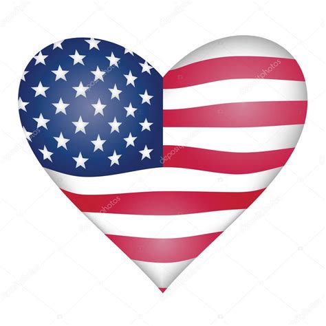 American flag heart Stock Vector Image by ©Nattalex #2480839