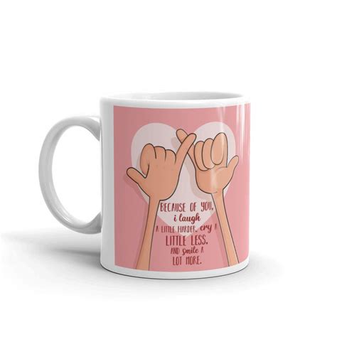 Buy Family Shoping Friendship Day Gifts Because of You I Laugh Ceramic ...