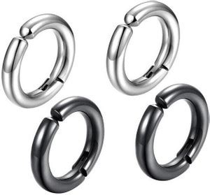 Flipkart.com - Buy KRYSTALZ Combo Stainless Steel Black Non-Piercing ...