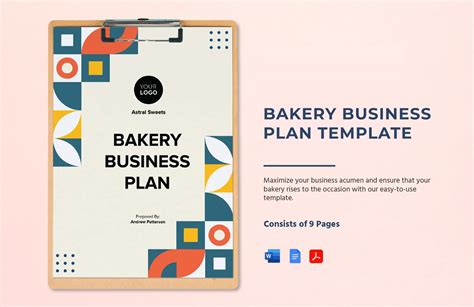 Bakery Business Plan Template in Word, PDF, Google Docs - Download ...