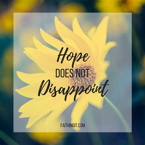 Hope Does Not Disappoint - Faithing It