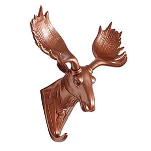 LICHTS® Wall Mounted Resin Animal Hooks Coat Hat Hanger Holder Rose ...