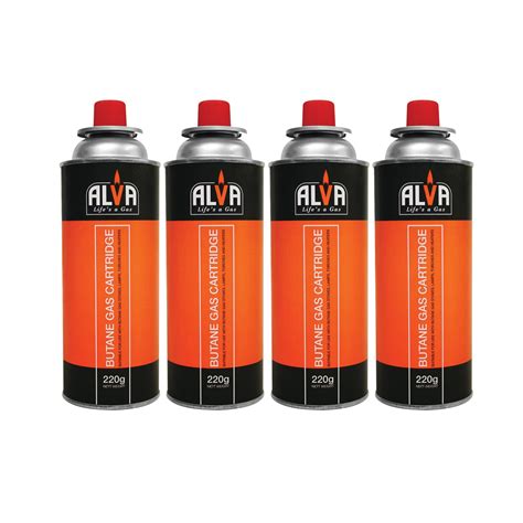 4-Pack Butane Gas Canisters 220g