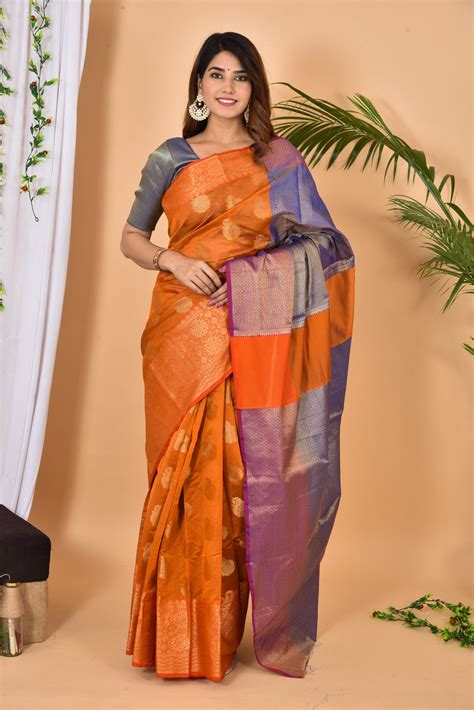 Beautiful Banarasi Zari Weaving Saree With Blouse – Aaditri fab