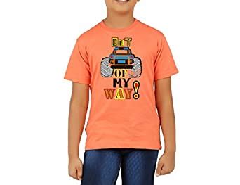 Buy Clifton Boys Printed T-Shirts Half Sleeve R-Neck-Deep Orange-Out of ...