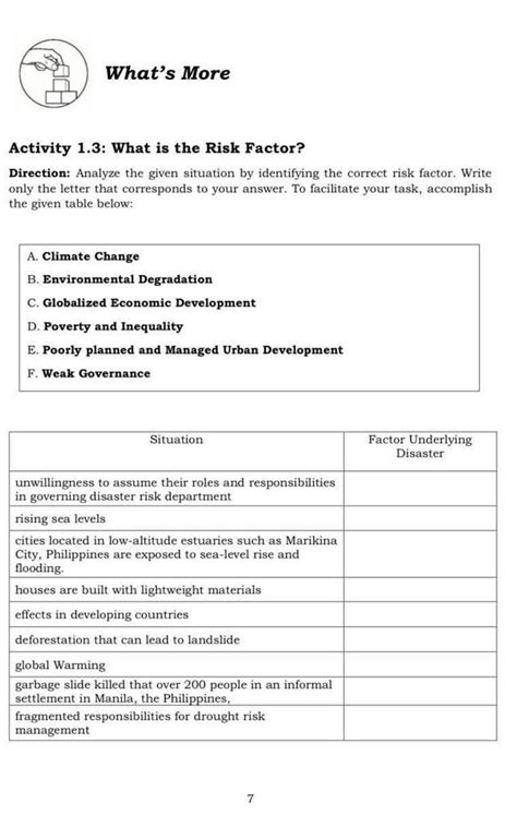 Analyze the given situation by identifying the correct risk factors ...