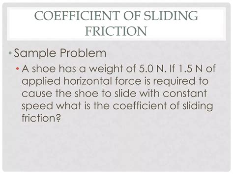 Coefficient of Friction | PPTX