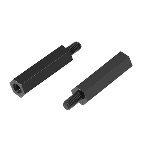uxcell 100pcs M3 20+6mm Male Female Thread Nylon Hex Standoff Spacer ...