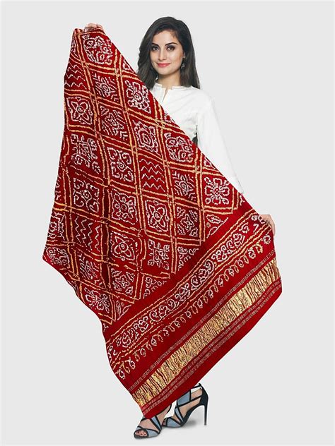 Bandhani Dupattas | Traditional Bandhani Dupattas Online: Khatri ...