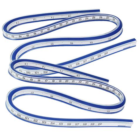 Buy Techson 24 Inch (60cm) Flexible Curve Ruler, 2 Pack Double Side ...