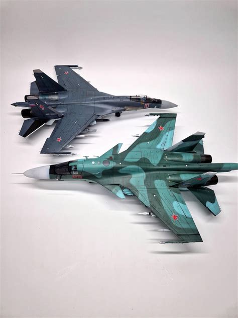 SU-35S Flanker-E & SU-34 Fullback. : r/modelmakers