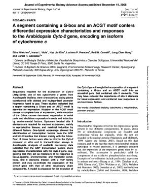Fillable Online jxb oxfordjournals Journal of Experimental Botany ...