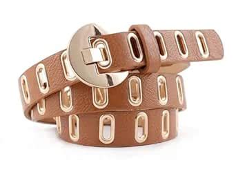 Buy Zacharias Girl's PU Leather Belt ff-01 (Light Brown_Free Size ...