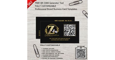 Business Cards with QR Code and Logo 的图像结果